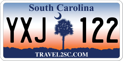 SC license plate YXJ122