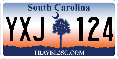 SC license plate YXJ124