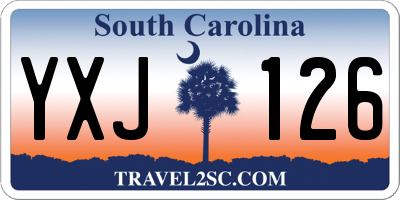 SC license plate YXJ126