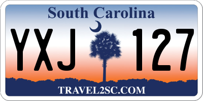 SC license plate YXJ127