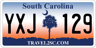 SC license plate YXJ129
