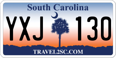 SC license plate YXJ130