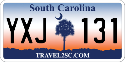 SC license plate YXJ131