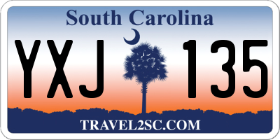 SC license plate YXJ135