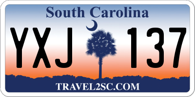 SC license plate YXJ137