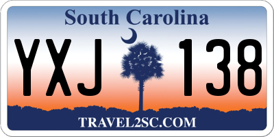 SC license plate YXJ138