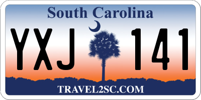 SC license plate YXJ141