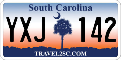 SC license plate YXJ142