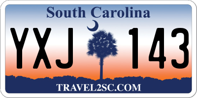 SC license plate YXJ143