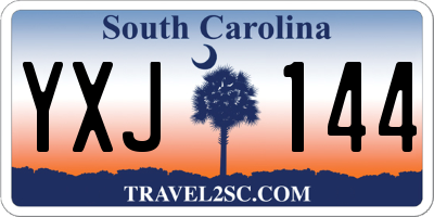 SC license plate YXJ144
