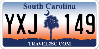 SC license plate YXJ149