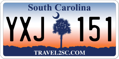 SC license plate YXJ151