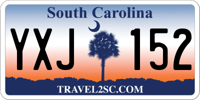 SC license plate YXJ152