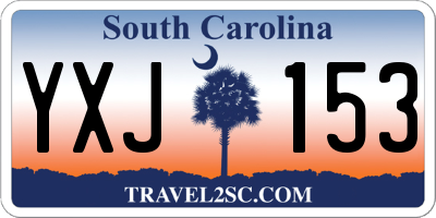 SC license plate YXJ153