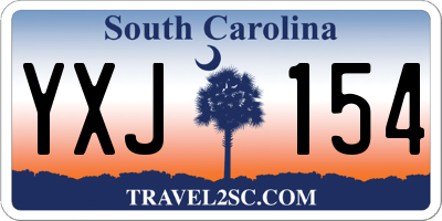 SC license plate YXJ154