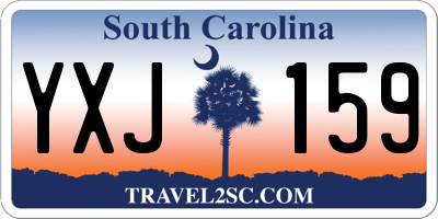 SC license plate YXJ159