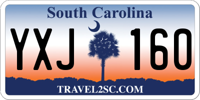 SC license plate YXJ160