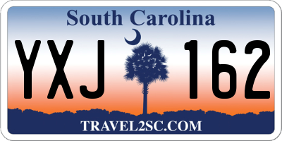 SC license plate YXJ162