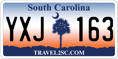 SC license plate YXJ163