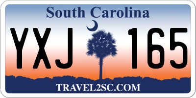 SC license plate YXJ165