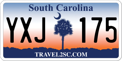 SC license plate YXJ175