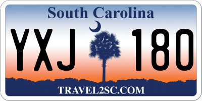 SC license plate YXJ180