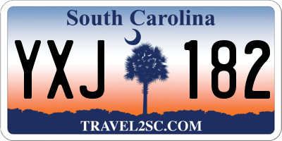 SC license plate YXJ182