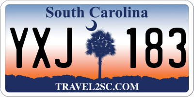 SC license plate YXJ183