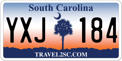 SC license plate YXJ184