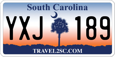 SC license plate YXJ189