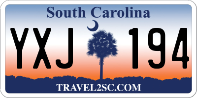 SC license plate YXJ194