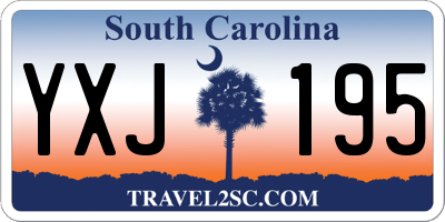 SC license plate YXJ195