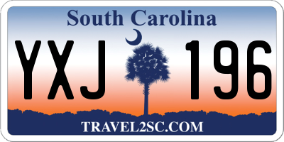 SC license plate YXJ196