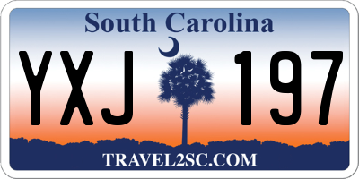 SC license plate YXJ197