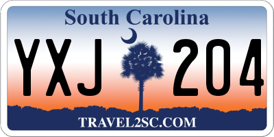 SC license plate YXJ204