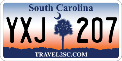 SC license plate YXJ207