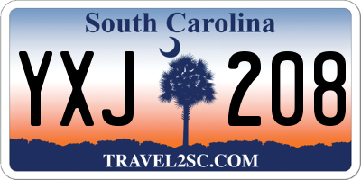 SC license plate YXJ208