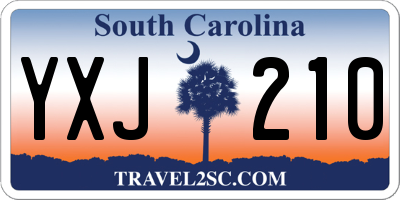 SC license plate YXJ210