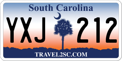 SC license plate YXJ212