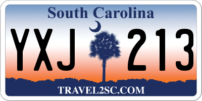 SC license plate YXJ213