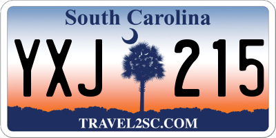 SC license plate YXJ215