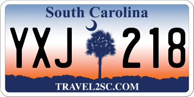 SC license plate YXJ218