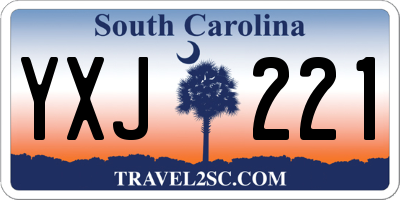SC license plate YXJ221