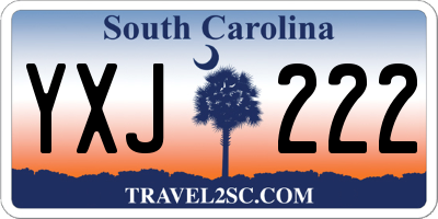 SC license plate YXJ222