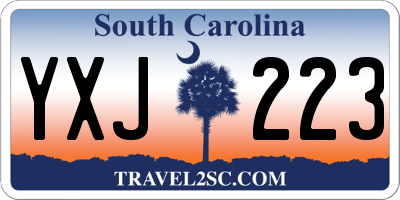 SC license plate YXJ223