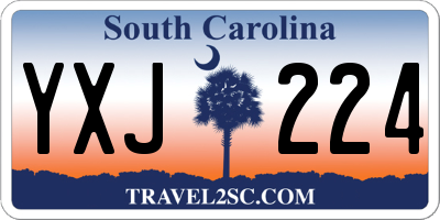 SC license plate YXJ224