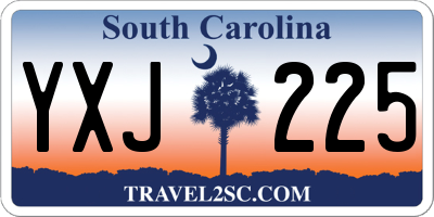 SC license plate YXJ225