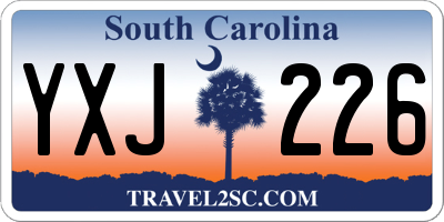 SC license plate YXJ226