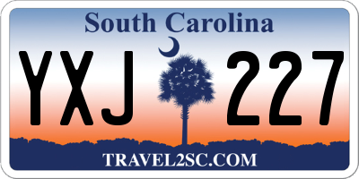 SC license plate YXJ227