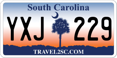 SC license plate YXJ229